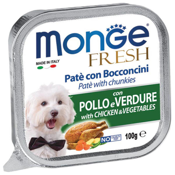 Hrană pentru câini umedă Monge Fresh Pate M01303 0.1 kg / Legume photo 1 Hrană pentru câini umedă Monge Fresh Pate M01303 0.1 kg / Legume photo 1