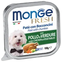 Hrană pentru câini umedă Monge Fresh Pate M01303 0.1 kg / Legume