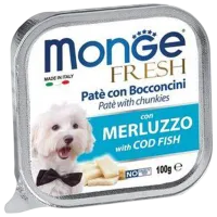 Корм для собак влажный Monge Fresh Pate M01310 0.1 кг / Рыба 