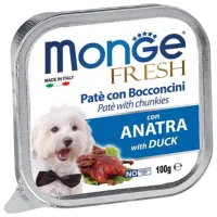 Корм для собак влажный Monge Fresh Pate M01304 0.1 кг / Утка