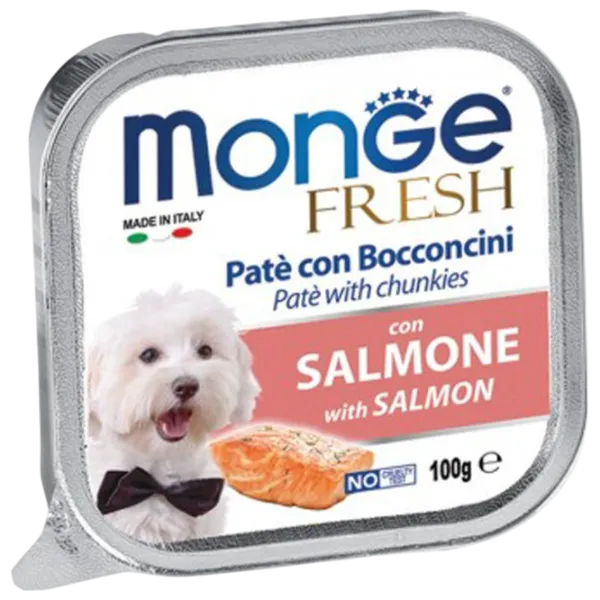 Hrană pentru câini umedă Monge Fresh Pate M01308 0.1 kg / Somon photo 1