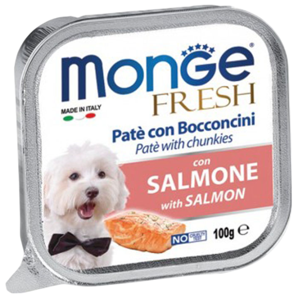 Hrană pentru câini umedă Monge Fresh Pate M01308 0.1 kg / Somon photo 1