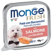 Hrană pentru câini umedă Monge Fresh Pate M01308 0.1 kg / Somon