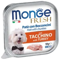 Корм для собак влажный Monge Fresh Pate M01302 0.1 кг / Индейка