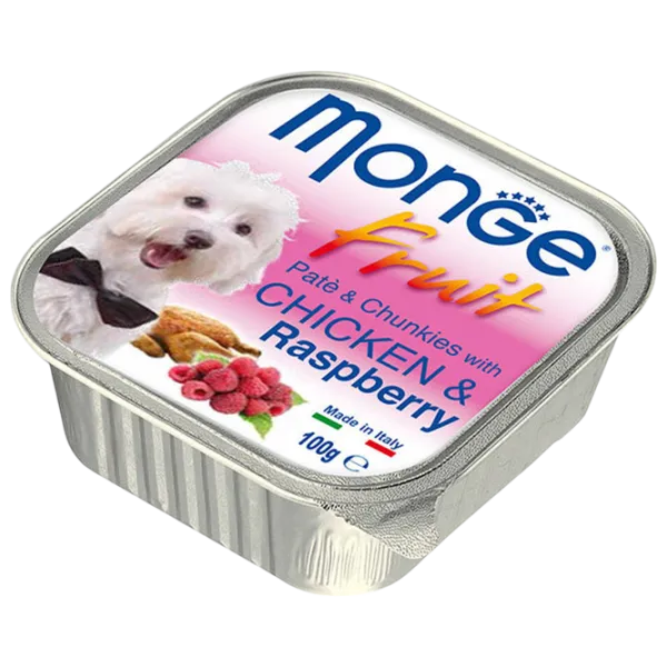 Hrană pentru câini umedă Monge Fresh M01321 0.1 kg / Zmeură  photo 1 Hrană pentru câini umedă Monge Fresh M01321 0.1 kg / Zmeură  photo 1
