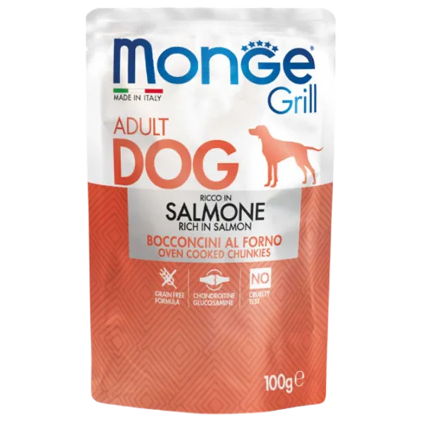 Hrană pentru câini umedă Monge Grill Pouch M01312 0.1 kg / Porc photo 1 Hrană pentru câini umedă Monge Grill Pouch M01312 0.1 kg / Porc photo 1
