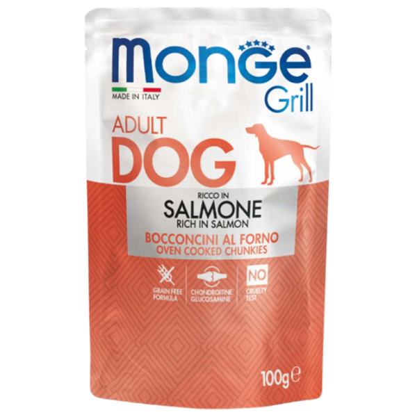 Hrană pentru câini umedă Monge Grill Pouch M01312 0.1 kg / Porc photo 1 Hrană pentru câini umedă Monge Grill Pouch M01312 0.1 kg / Porc photo 1