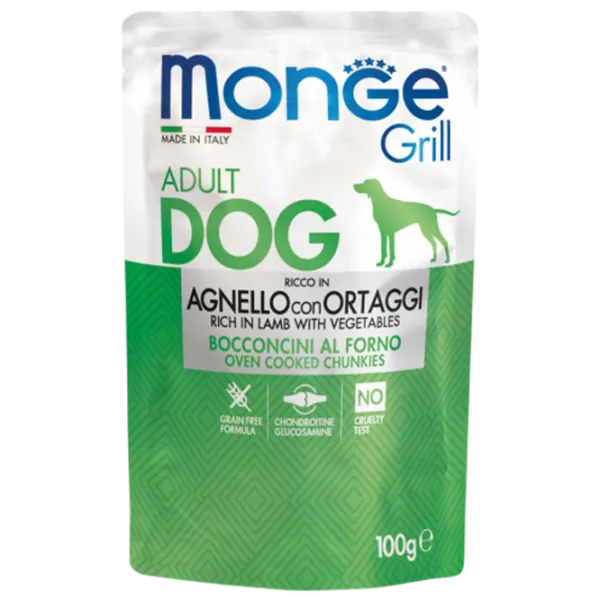 Hrană pentru câini umedă Monge Grill Pouch M01316 0.1 kg / Miel, legume photo 1 Hrană pentru câini umedă Monge Grill Pouch M01316 0.1 kg / Miel, legume photo 1