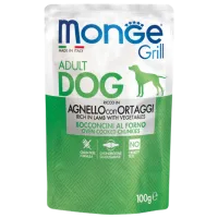 Корм для собак влажный Monge Grill Pouch M01316 0.1 кг / Ягненок, овощи