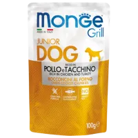 Корм для собак влажный Monge Grill Pouch Junior M01317 0.1 кг / Индейка
