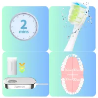 Periuță de dinți electrică Aquapick AQ-101 2D / White photo 3
