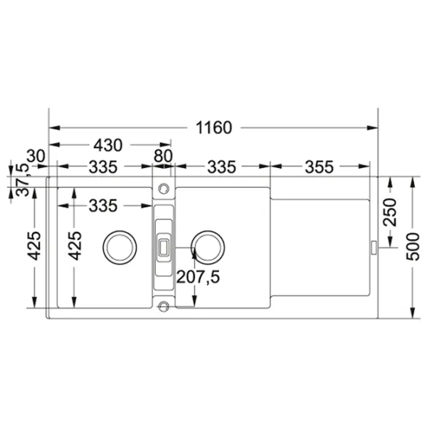 Кухонная мойка Franke MRG 621-116 116 x 50 / Искусственный камень / Bianco photo 2 Кухонная мойка Franke MRG 621-116 116 x 50 / Искусственный камень / Bianco photo 2