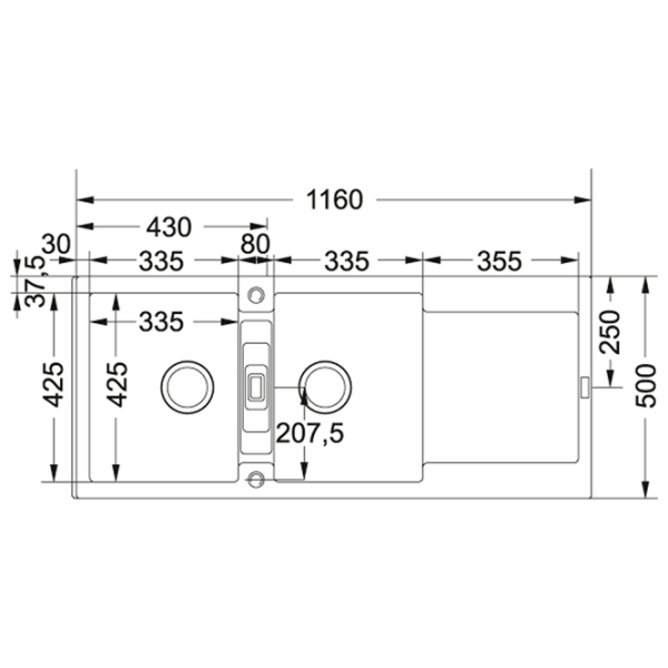 Кухонная мойка Franke MRG 621-116 116 x 50 / Искусственный камень / Bianco photo 2 Кухонная мойка Franke MRG 621-116 116 x 50 / Искусственный камень / Bianco photo 2