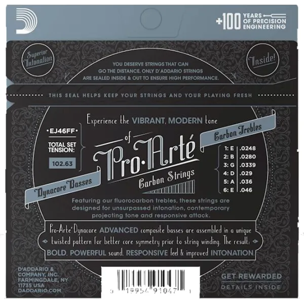 Coardă D'Addario EJ46FF  Silver / Fluorocarbon photo 2