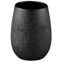 Pahar pentru periuțe de dinți Axentia 131576 Ceramică / Black / Pe masă