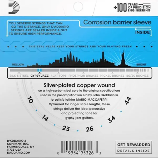 Coardă D'Addario EJ83L  Silver / Nailon photo 3