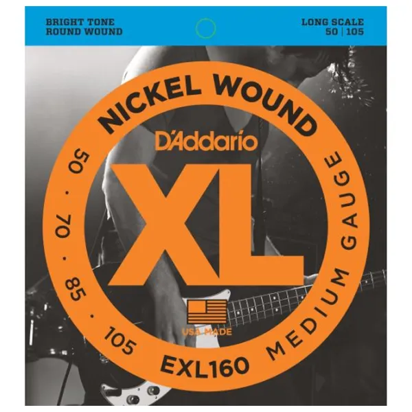Coardă D'Addario EXL160  Silver / Nichel photo 1