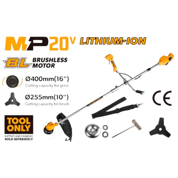 Триммер для травы Tolsen MP20V  / Желтый photo 3 Триммер для травы Tolsen MP20V  / Желтый photo 3