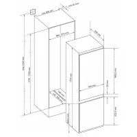 Frigider încorporabil Daewoo CKN2761EIPA0-EU cu congelator jos 242.5 l / 173 cm / White photo 3