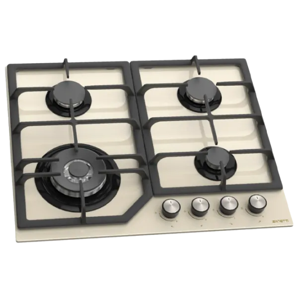 Plită încorporabilă pe gaz Zanetti ECO 1160 Sticlă călită / Cream photo 1 Plită încorporabilă pe gaz Zanetti ECO 1160 Sticlă călită / Cream photo 1