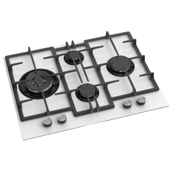 Plită încorporabilă pe gaz Zanetti ECO 1190 Sticlă călită / White photo 1