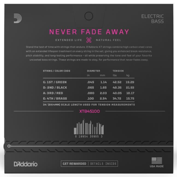 Coardă D'Addario XTB45100   / Nichel photo 2