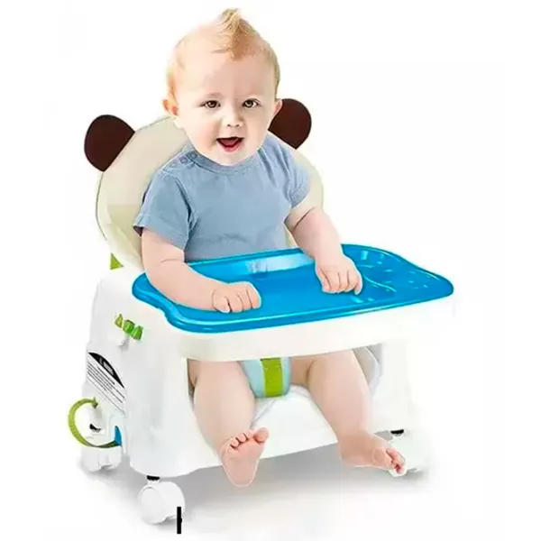 Scaun de masă 4Play HappyCuteBaby 3in1 Jungle (00688653) / 12 luni / Green  photo 2