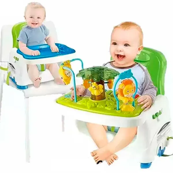 Scaun de masă 4Play HappyCuteBaby 3in1 Jungle (00688653) / 12 luni / Green  photo 4