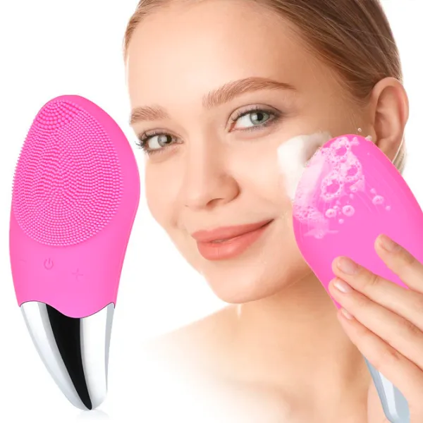 Aparat de curățare a feței Ultrasonic BR-020 Pink photo 3