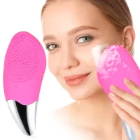 Aparat de curățare a feței Ultrasonic BR-020 Pink photo 3