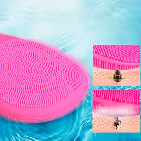 Aparat de curățare a feței Ultrasonic BR-020 Pink photo 4
