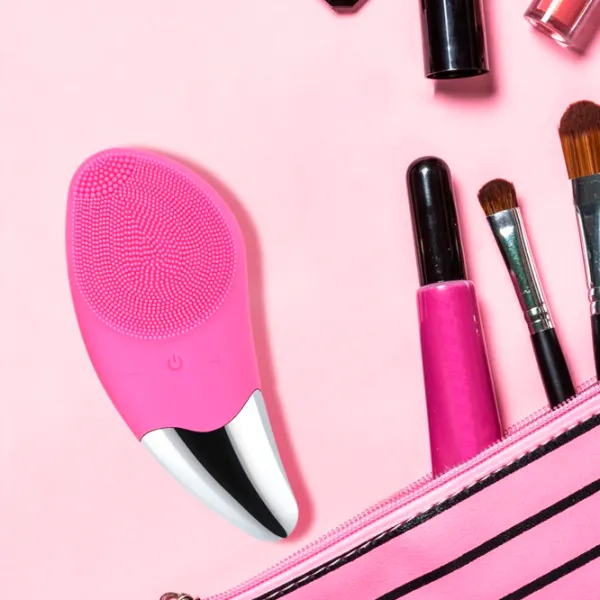 Aparat de curățare a feței Ultrasonic BR-020 Pink photo 5