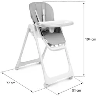 Стульчик для кормления Caretero Megalo (5908310398174) / 0 месяцев / Light Grey photo 9