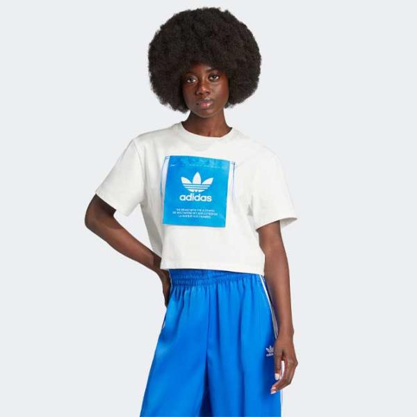 Tricou pentru femei Adidas Kseniaschnaider Originals Label Tee  / White photo 2