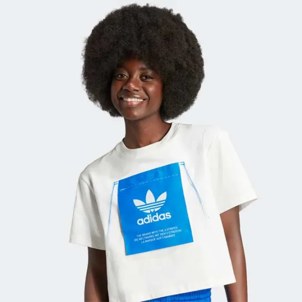 Футболка для женщин Adidas Kseniaschnaider Originals Label Tee  / Белый photo 5 Футболка для женщин Adidas Kseniaschnaider Originals Label Tee  / Белый photo 5