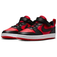 Кеды для мальчиков Nike Court Borough Low Recraft (Ps) Демисезон / Чёрный Красный