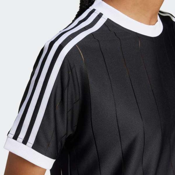 Футболка для женщин Adidas Adicolor 3-Stripes Pinstripe Tee  / Черный photo 4