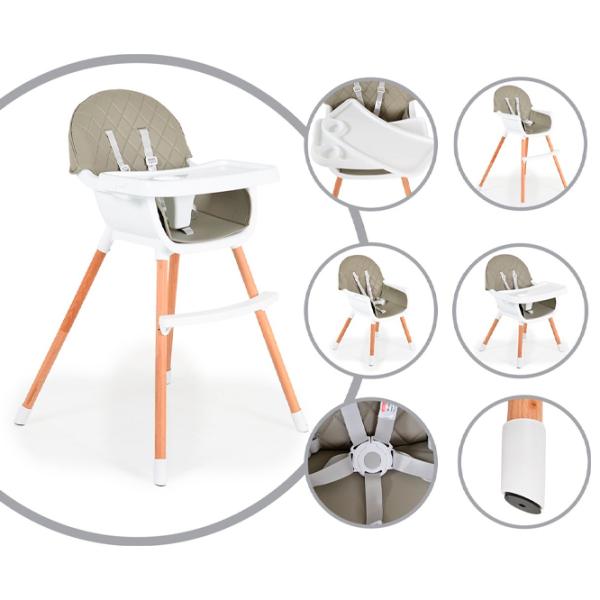 Scaun de masă Moni Gelato 2in1 (3801005151691) / 6 luni / Gray  photo 9