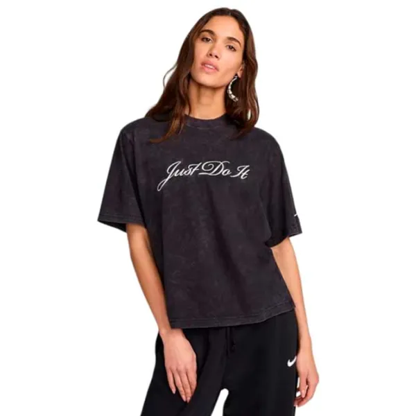 Футболка для женщин Nike W Nsw Tee Boxy Wash  / Черный photo 1