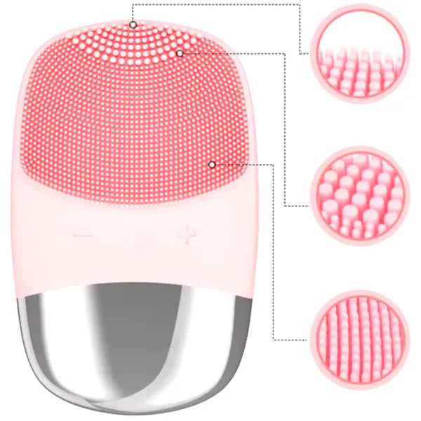 Aparat de curățare a feței Ultrasonic DL001 Pink photo 2