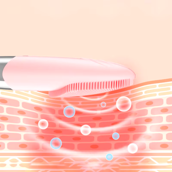 Aparat de curățare a feței Ultrasonic DL001 Pink photo 3