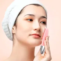 Aparat de curățare a feței Ultrasonic DL001 Pink photo 5