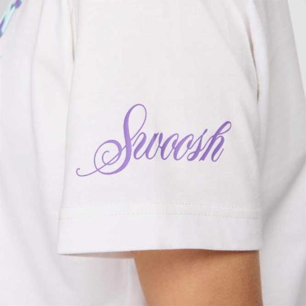 Tricou pentru femei Nike Nsw Short-Sleeve Cropped Varsity  / White photo 5