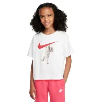 Tricou pentru fete Nike Nsw Boxy Tee Hang In There  / White