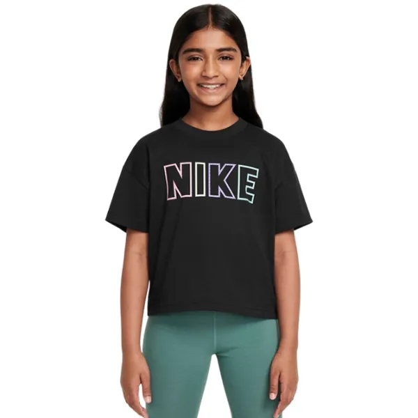 Tricou pentru fete Nike Nsw Tee Essential Aop  / Black photo 1