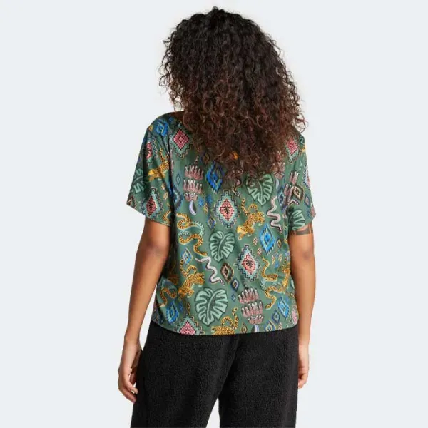 Tricou pentru femei Adidas Farm Tee  / Green photo 2