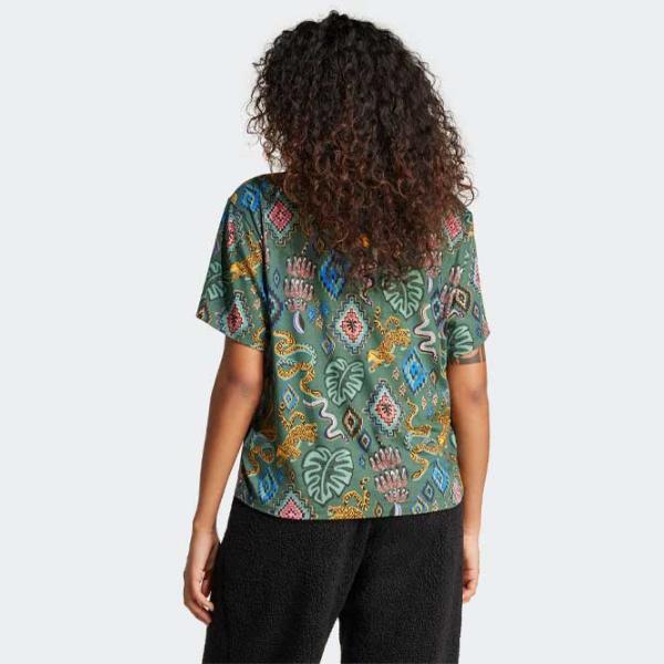 Tricou pentru femei Adidas Farm Tee  / Green photo 2