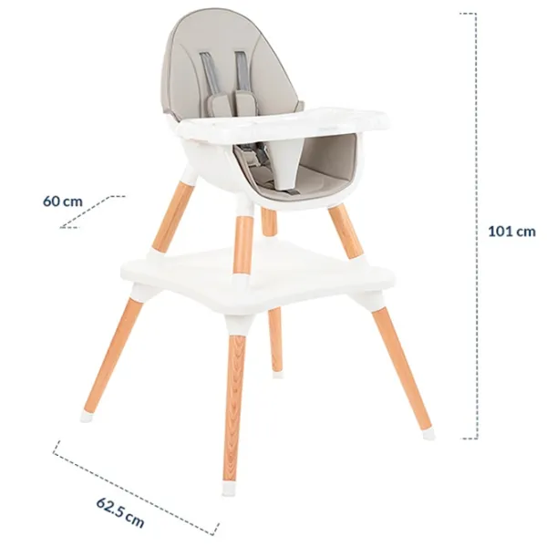 Scaun de masă Kikka Boo Multi 3in1 (3800171200639) / 6 luni / Dark Beige  photo 10