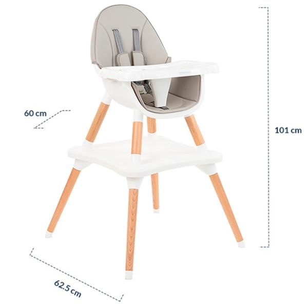 Scaun de masă Kikka Boo Multi 3in1 (3800171200639) / 6 luni / Dark Beige  photo 10