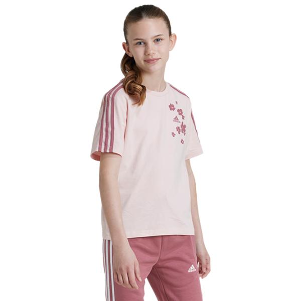 Tricou pentru fete Adidas Jg Flower Tee  / Pink photo 2